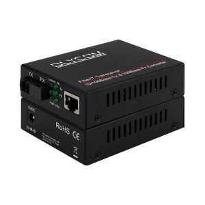 Mini Fiber Optic Media Converter Rj45 To Sc Transceiver Mm 20km Single Fiber Sm