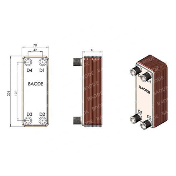 Quality Air Dryer Refrigerated Brazed Plate Heat Exchanger For Refrigerated Dryer wholesale