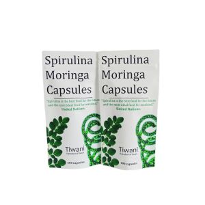 China PE Custom Stand Up Pouch White Kraft Paper Zipper Bag For Capsules on sale