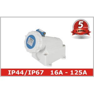 White 3 Phase Industrial Electrical Outlets Adapter 380V - 4150V