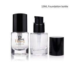 Square 30ml Liquid Foundation Bottles Cosmetic Glass Containers