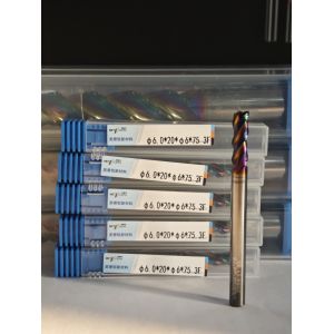 Cheap MAE PLUS Coated Carbide End Mill for Non-Ferrous Metals Aluminium and Copper Processing Φ6.0x20x6Dx75mm for sale