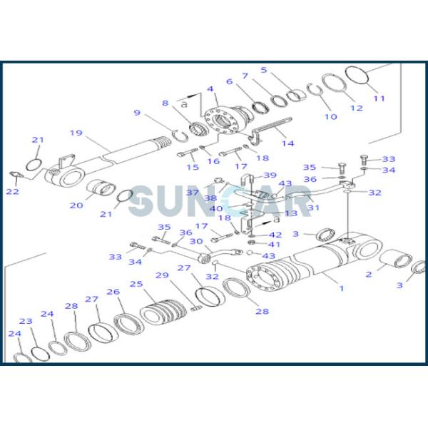 707-99-66380 7079966380 Bucket Cylinder Seal Kit New Komatsu Wheel Loader