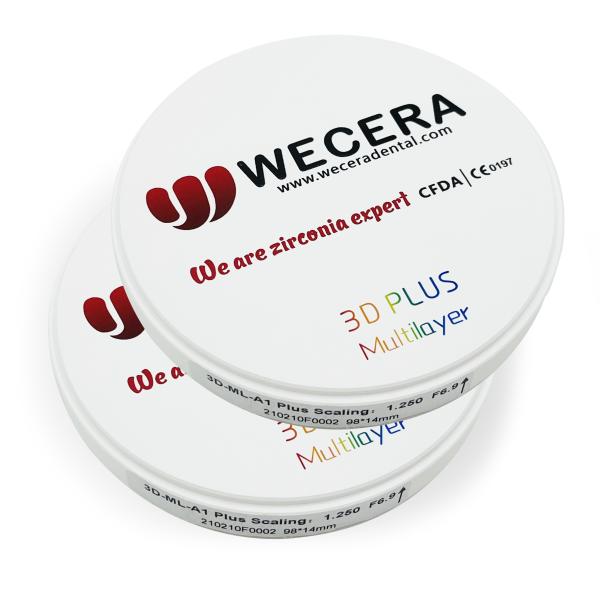 Dental Labs/ Milling Center Multi-Layered Zirconium Ceramics in 16 Vita Colors