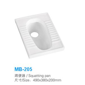 Cheap Nice bathroom design squatting pan wc without trap MB-205 for sale