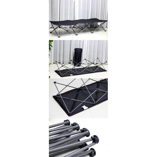 Ultralight Collapsible Portable Folding Camping Bed for Adult NO Inflatable Metal Fabric