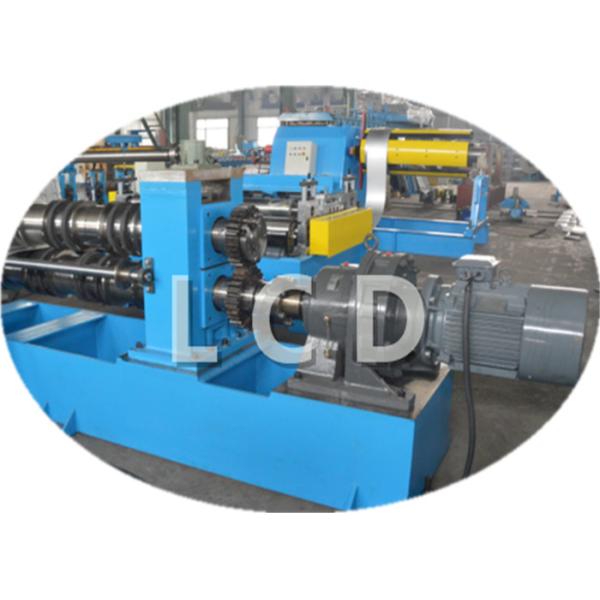 Blue Color Steel Coil Slitting Line Machine Vertical Cutting 1300mm Coil Width
