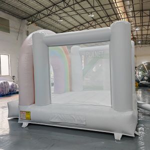High Quality Pastel Inflatable Rainbow Bounce Castle Inflatable Toddler Kids