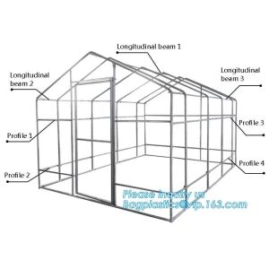 China hdpe woven greenhouse film, plastic roof transparent cover for green house,Good services hot galvanized structure big wa on sale