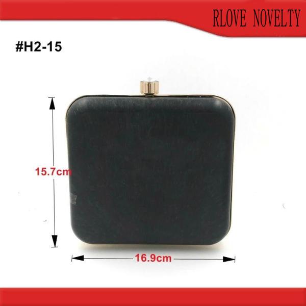 15.7*16.9 CM new design gold bag clutch metal purse frame with plastic shell
