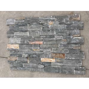 Gray Slate Wall Cladding Stacked Ledge Stone Landscaping Veneer