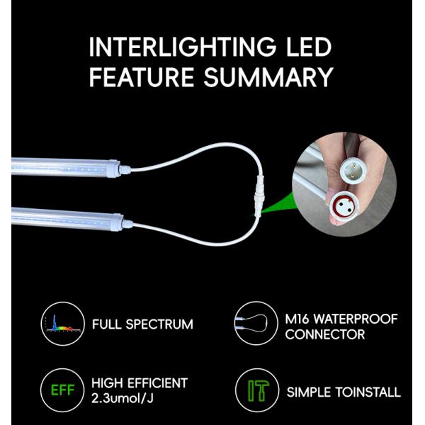 Full Spectrum T8 LED Tube Lighting 18W 25W 36W With Connector
