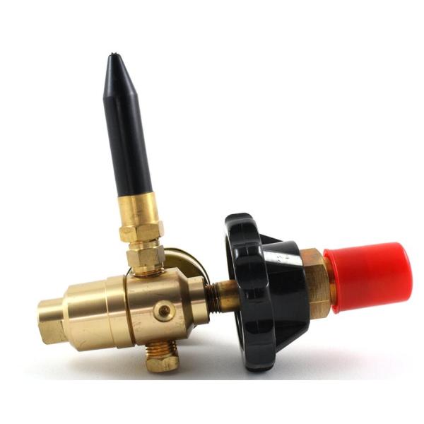 Balloon Inflator Brass Yellow Helium Gas Regulator with Hand Tight Cylinder Gauge