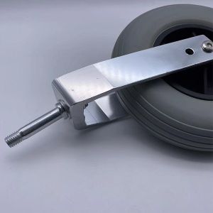 Polyurethane Foam Grey Wheelchair Front Caster Wheels 200mm