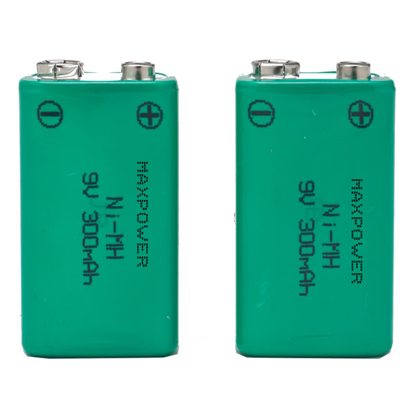 300mAh 9V Prismatic NiMh Battery Packs for Multimeter CE UL Rohs