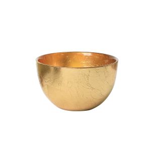 China Hand Made 180ml Centrifugal Casting Lead Free Crystal Glass Fruit Bowl, Gold foil bowl on sale