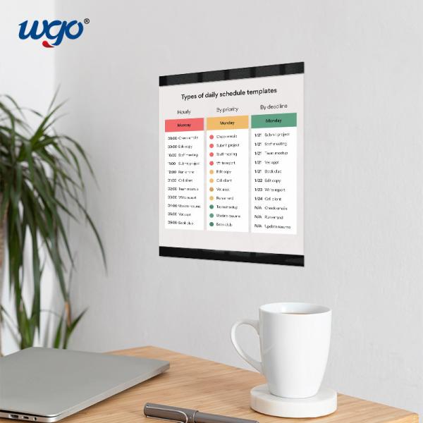 No Magnet Needed Repositionable Sign Display Holder Wall Mounted Adhesive