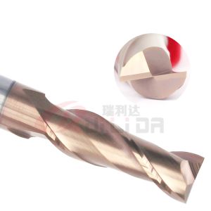 1/4" 1/2" 2 Flute Carbide End Mill 12mm Slot End Mill Cutter With Edge Radius