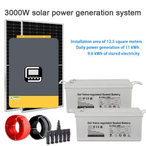High Quality 3KW Off Grid Solar System with MPPT Controller – Adjustable Voltage 100V–240V