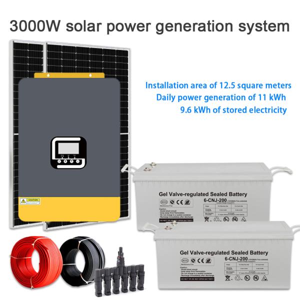 Quality High Quality 3KW Off Grid Solar System with MPPT Controller – Adjustable Voltage 100V–240V wholesale