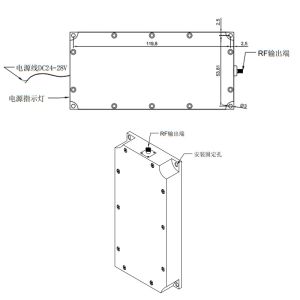 Drone 2.4GHz-5.8GHz Jamming Module With RS485 Control Interface Digital Source
