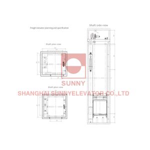1000kg 2000kg 3000kg 5000kg High Speed Elevator Cargo Lifting Freight Elevator