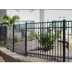 Rustproof 210cm Tall Decorative Metal Fencing Panels With 2mm Thickness Tube