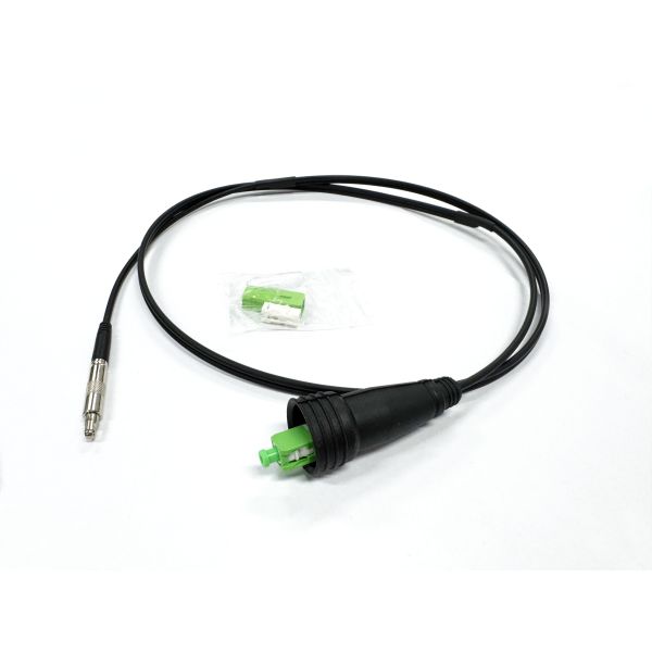 Pushable Pre-connector SC/APC Metal Connector Fiber Patch Cord Black For Through