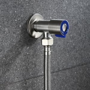 China Corrosion Resistance Acid And Alkali Resistance Brushed Anti-Oxidation Bathroom Angle Valve Longer Life on sale