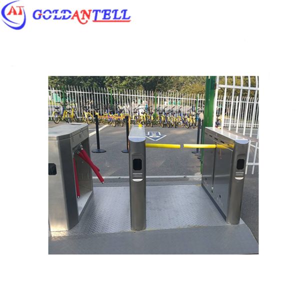 Quality Security Turnstile Gate with 0.2s Barrier Open/Close Time RS-232 Communication Interface and 1-Way Operation Direction wholesale
