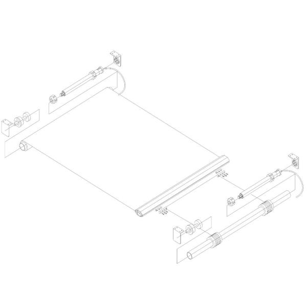 Glass Structures Automatic Shade Awnings Motor Large Areas Various Fiberglass Fabrics
