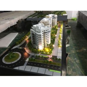 Mini Acrylic Architecture Model American Apartment Style Laser Cut Technic