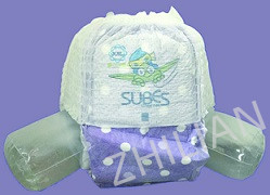 3pcs Type Baby Pull Up Diaper Machine 350 To 500 pcs /min