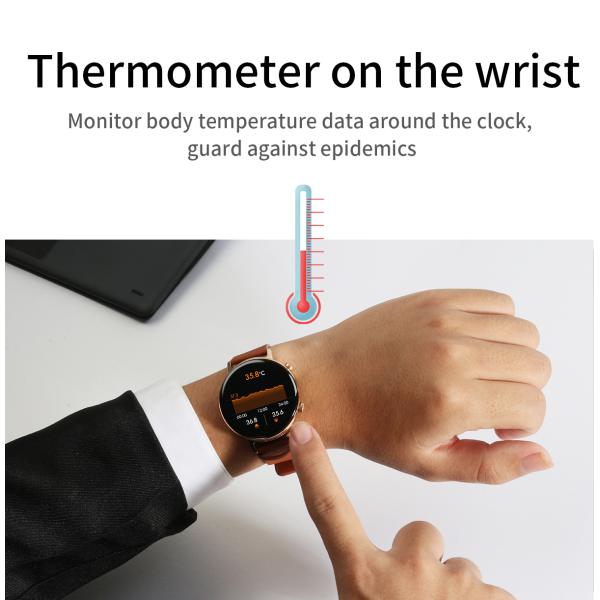 MT17 1.28 Inch 230mAh Smartwatch Temperature Monitor BLE4.0