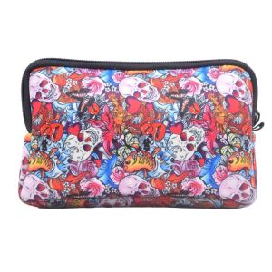 Sublimation Soft Zippered Makeup Pouch , Pantone Color Lightweight Cosmetic Bag