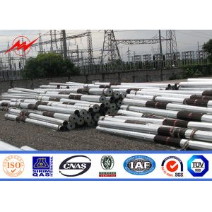 Hot Dip Galvanized Electrical Transmission Poles With 50 Years Life Time