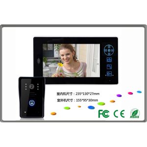 touch keypad control Villa Intercom System , 7 inch color TFT LCD indoor unit