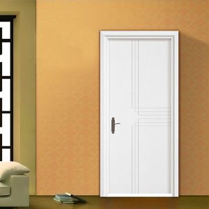 Customization Solid Wood Panel Door , WPC Flush Interior Patio Doors