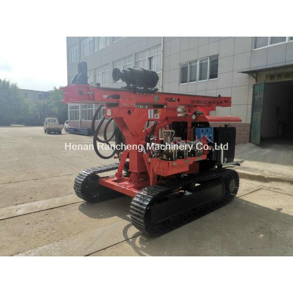 Hydraulic Solar Pile Driver Machine 56KW Host Power 20m - 120m Bore Depth