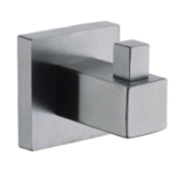 Quality Stainless Steel 304 Bathroom Brush Wall Mounted Square Robe Hook For exporting wholesale
