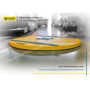 1t Capacity Rails Transfer Flat Cart With Turntable