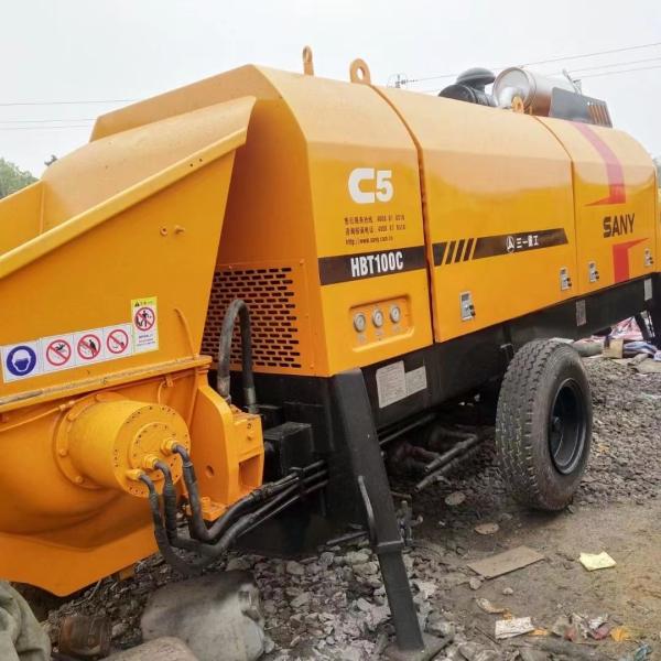 Quality 2018 Sany Heavy Industry HBT100C-1818D Used Concrete Trailer Pump wholesale