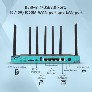 High Speed 4G LTE 5G Router CAT 4 CAT6 Black Metal Case WIFI Wireless Router