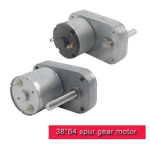 L Shape DC Spur Gear Motor 12v 24v High Torque DC Motor With Threaded Shaft