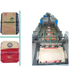 Kraft Paper Cement Bag Automatic Paper Bag Making Machine High Efficiency