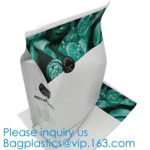 Cheap Flat Bottom Zipper Stand Up Aluminum Foil Custom Zip Lock With Logo Snack Packaging Bags,Flat Bottom With k Zipper for sale