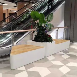 Public Bench Fibreglass Reinforced Plastic Seat Waiting Rest Chair