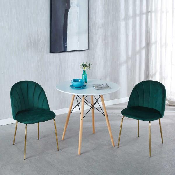 White MDF Round Simple Dining Room Table Dia31.5In H28.74In