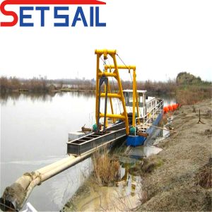 Diesel Engine Jet Suction Dredger for River Sand at 1850.00cm * 500.00cm * 150