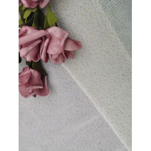 Pleated Tulle Mesh Foil Printed Fabric Shimmering Tulle Lace